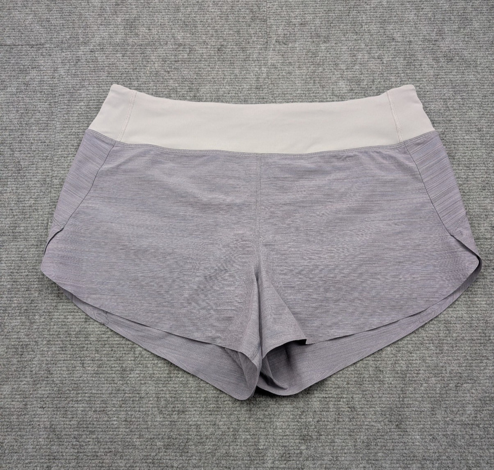 Athleta Run With It Short Womens Large Lined Purple Athletic Train Gym Pull On
